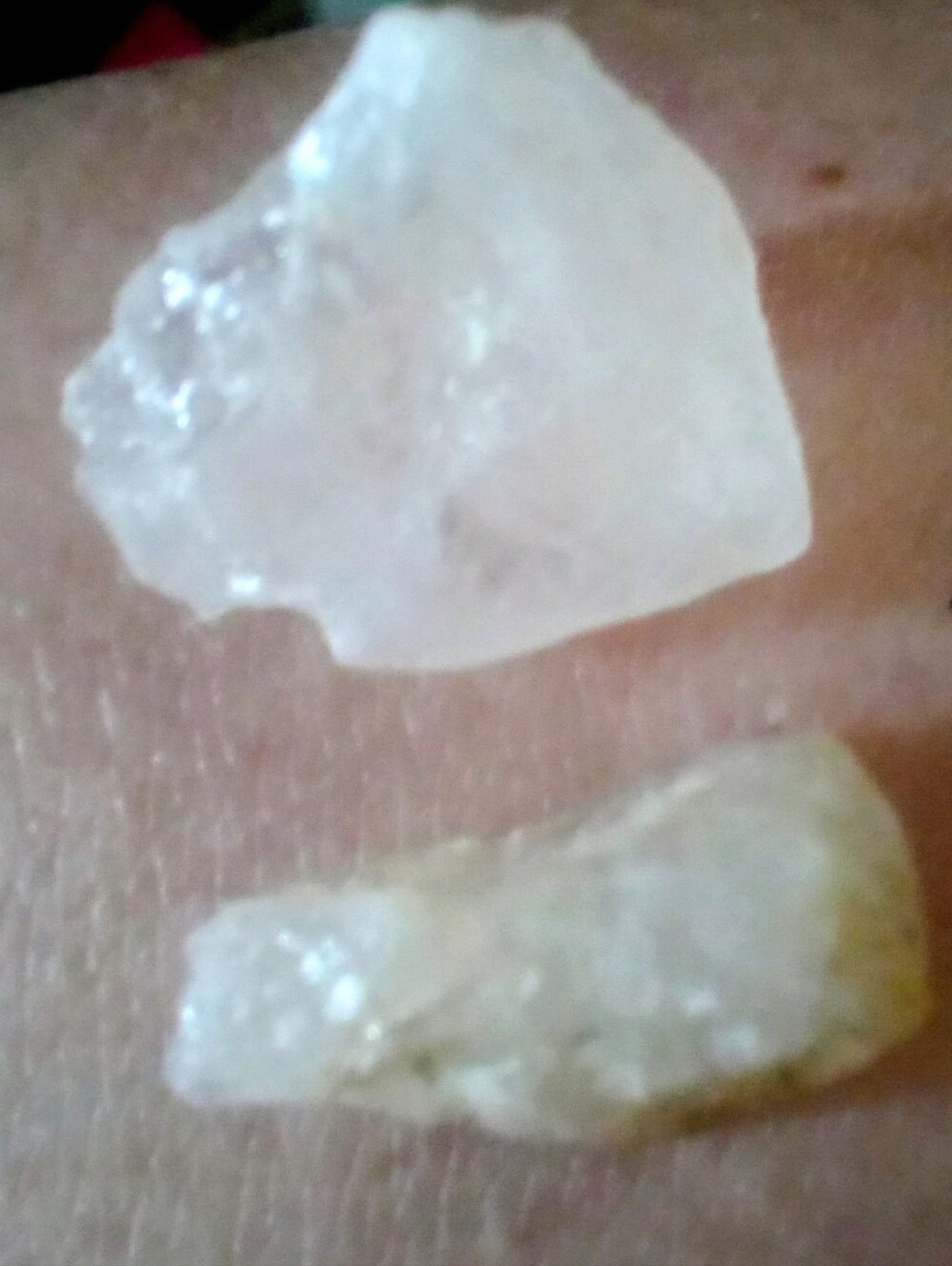 Natural Raw White Quartz Rough Pair - Uncut Crystal Mineral Specimen